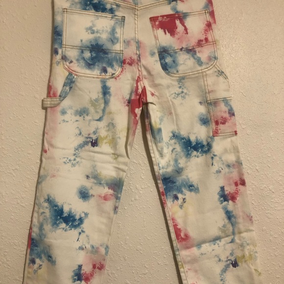 Wild Fable Straight Leg Carpenter TieDie Jean White Colorful - Picture 2 of 7